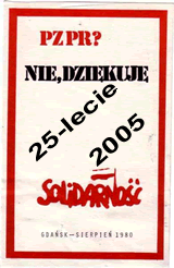 25 LAT SOLIDARNOSCI - ULOTKA